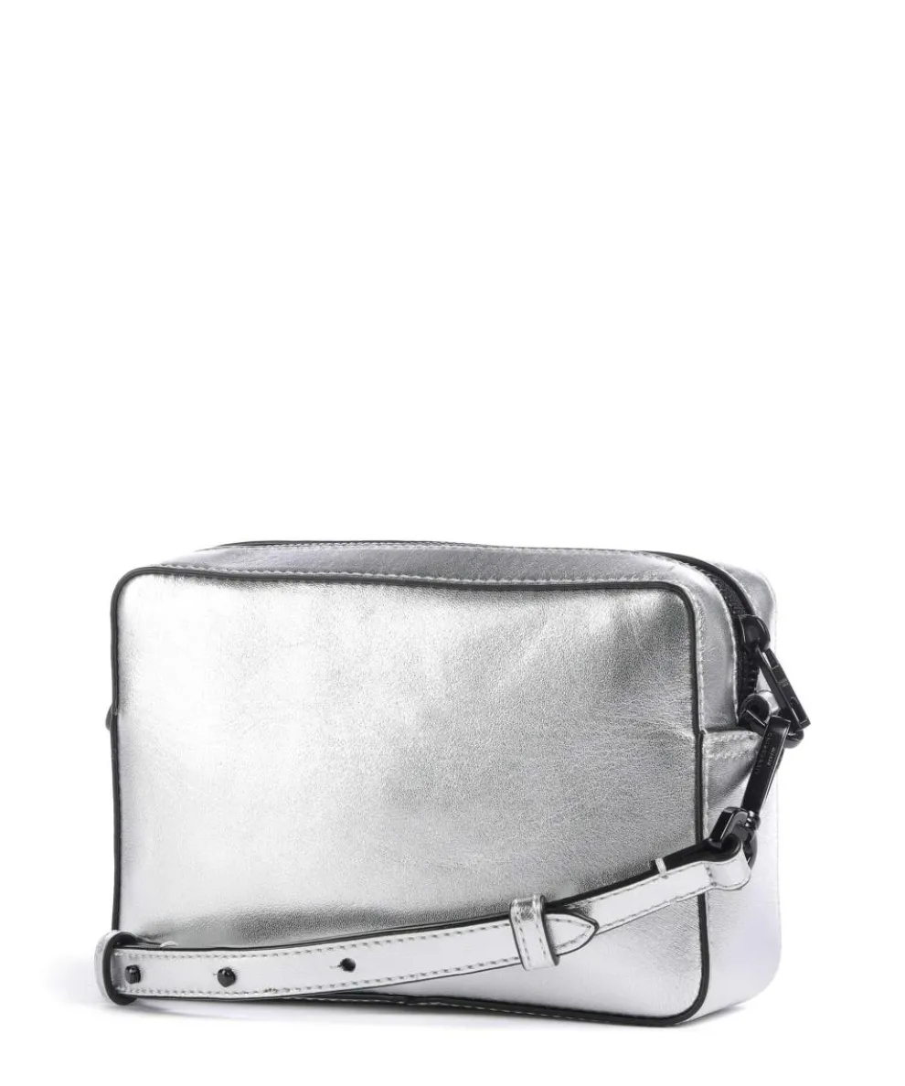 Hilla S Umhängetasche Schafsleder silber