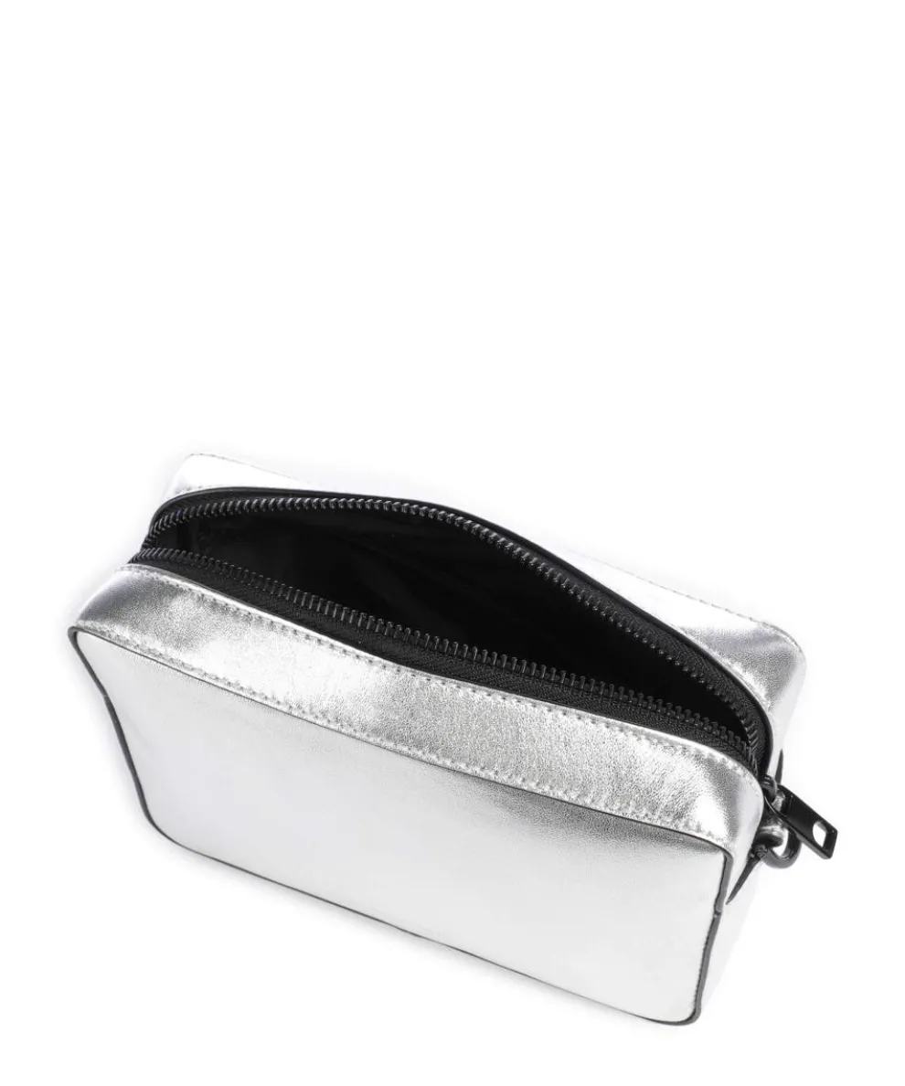 Hilla S Umhängetasche Schafsleder silber