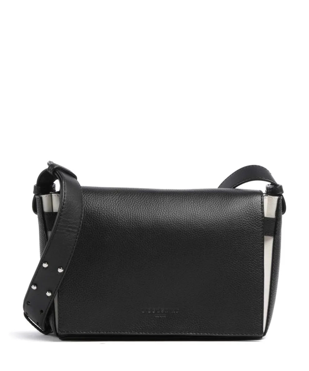 Hilla Small Pebble S Umhängetasche genarbtes Rindsleder schwarz