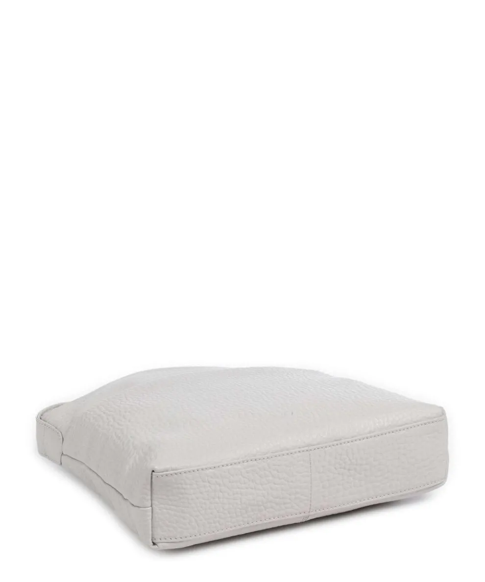 Hirsch Bristol Umhängetasche genarbtes Leder hellgrau