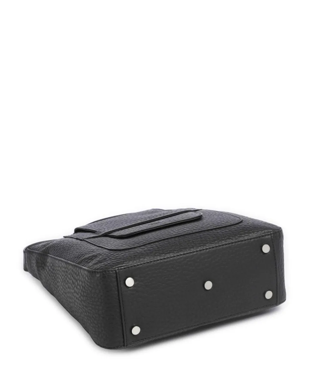 Hirsch Fae Umhängetasche genarbtes Leder schwarz