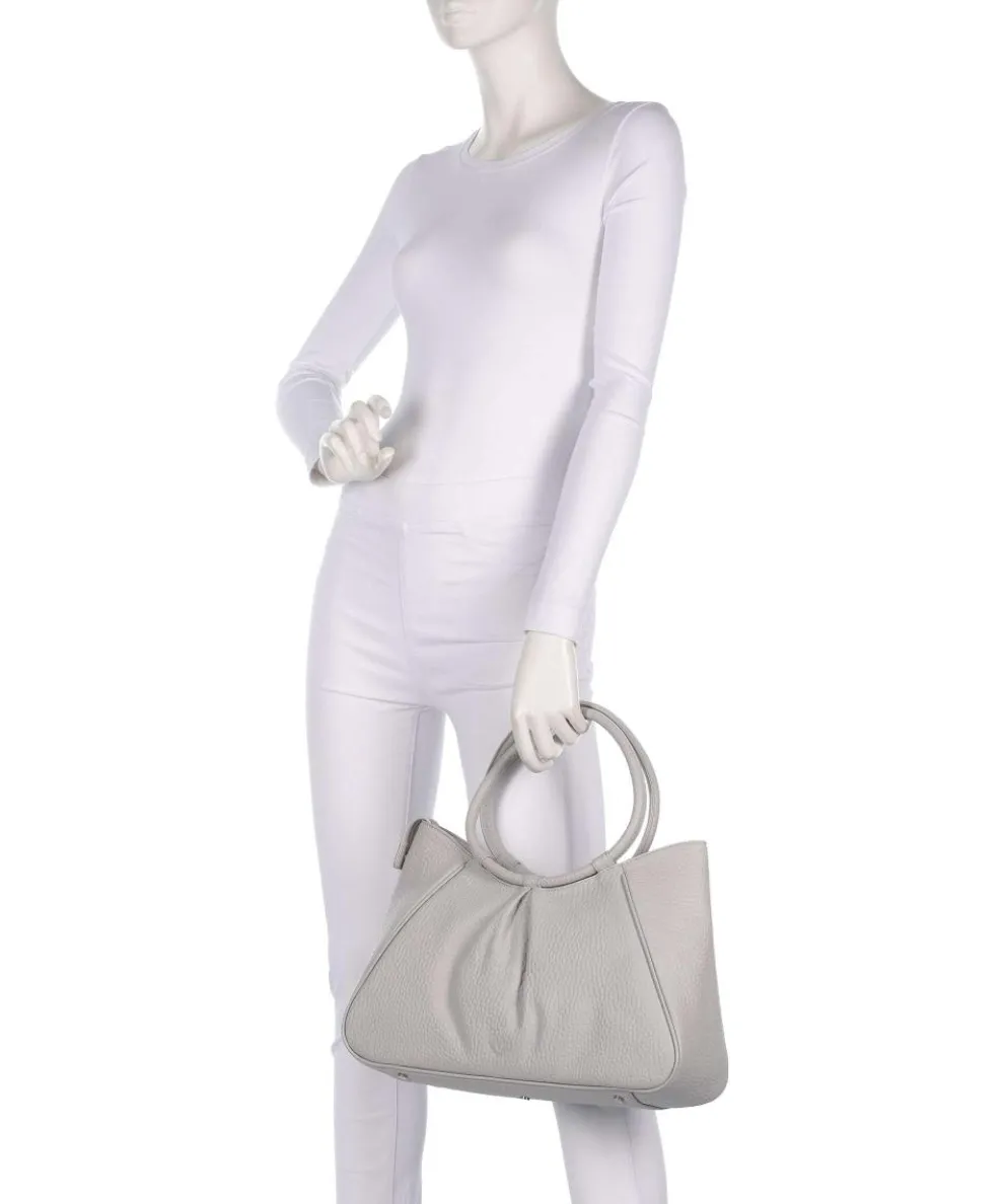 Hirsch Ilona Handtasche genarbtes Rindsleder hellgrau