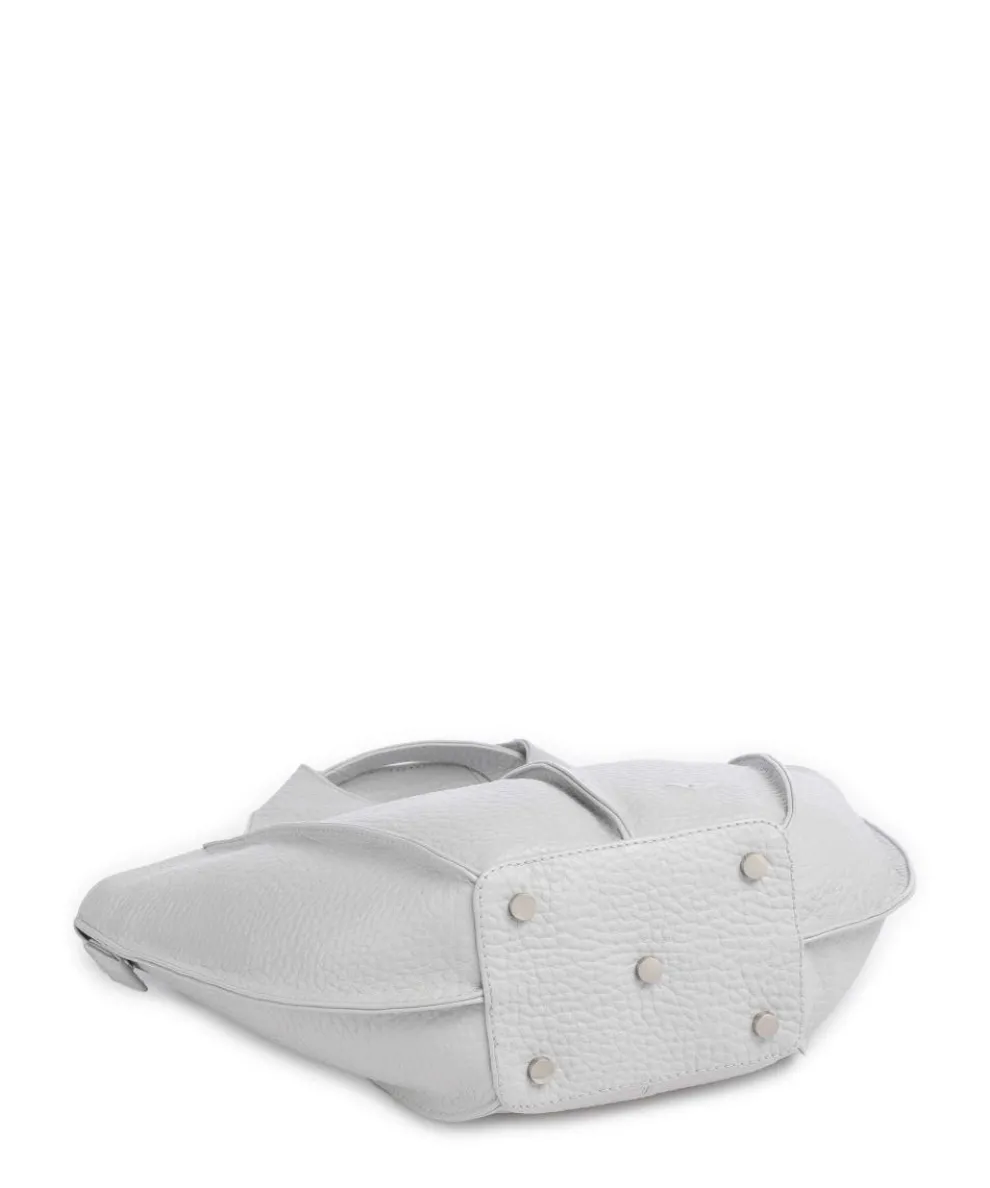 Hirsch Jela Handtasche genarbtes Leder hellgrau