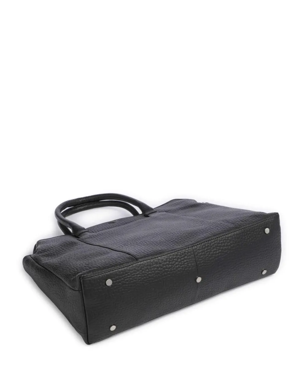 Hirsch Kala Laptoptasche 16″ genarbtes Leder schwarz