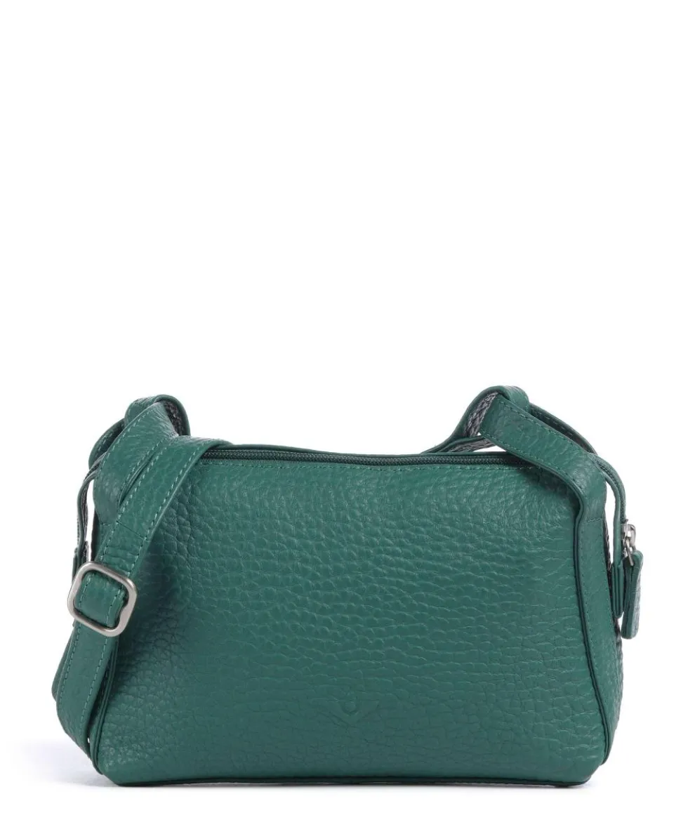Hirsch Xantia Umhängetasche genarbtes Leder grün