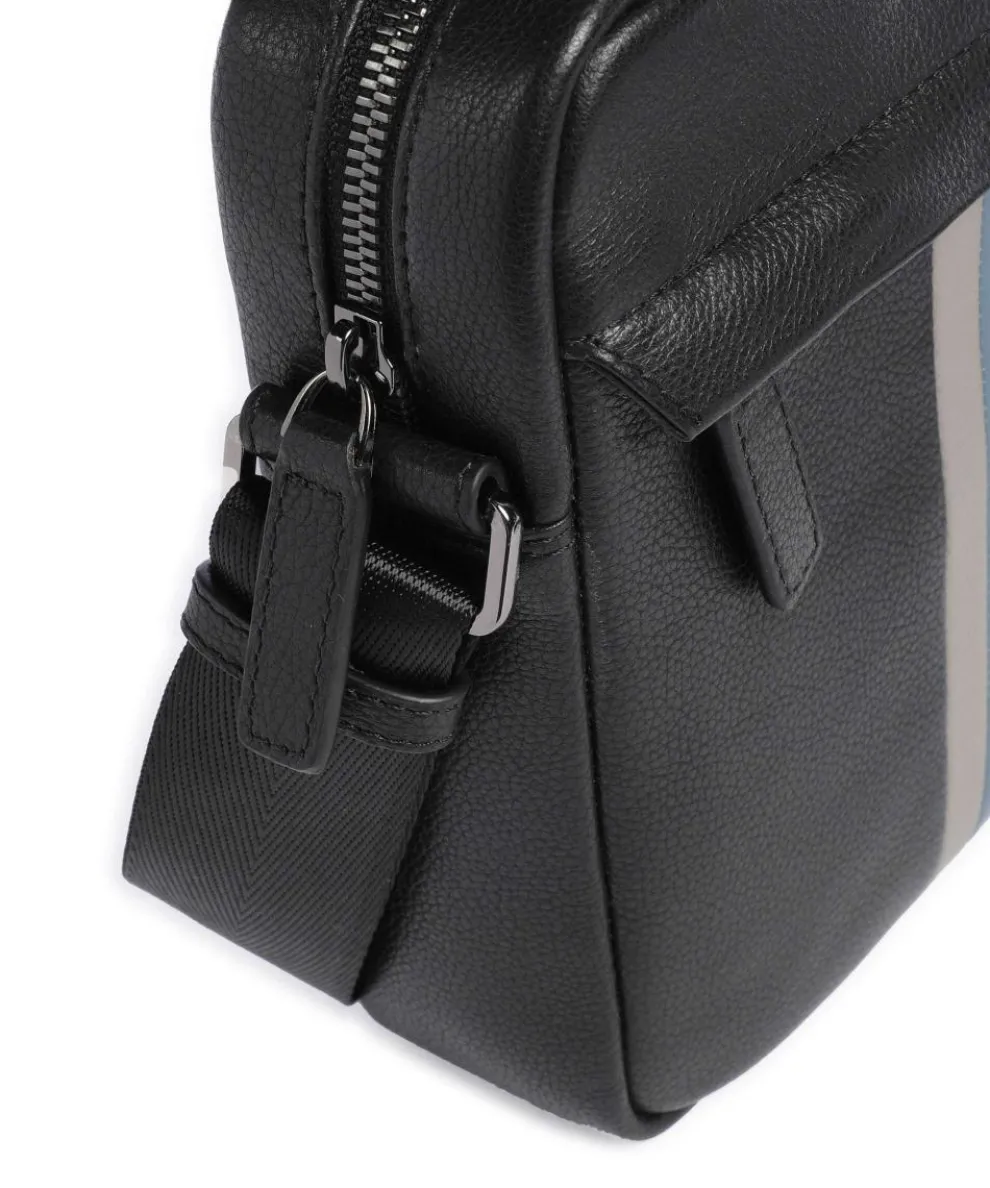 Horizon Umhängetasche genarbtes Rindsleder schwarz