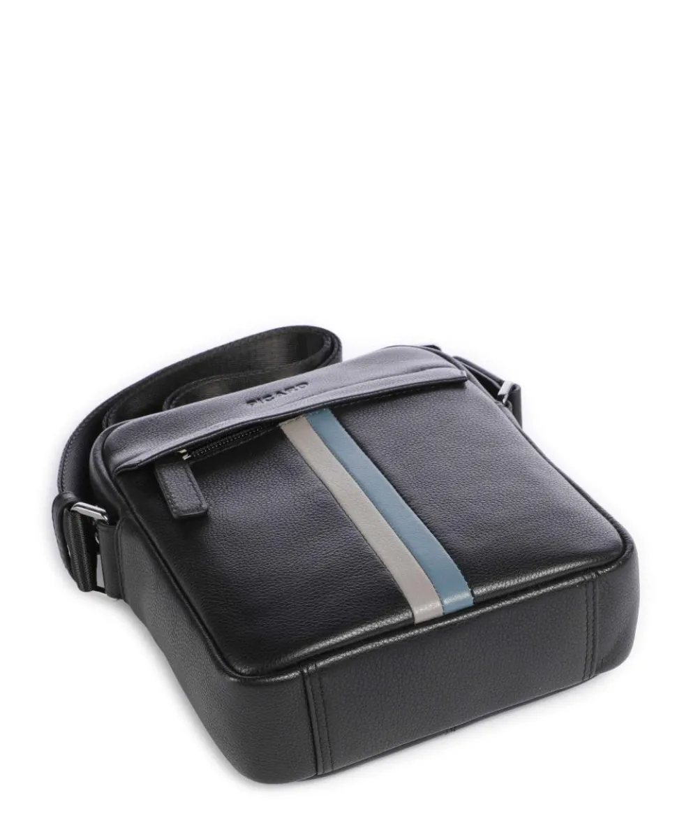 Horizon Umhängetasche genarbtes Rindsleder schwarz