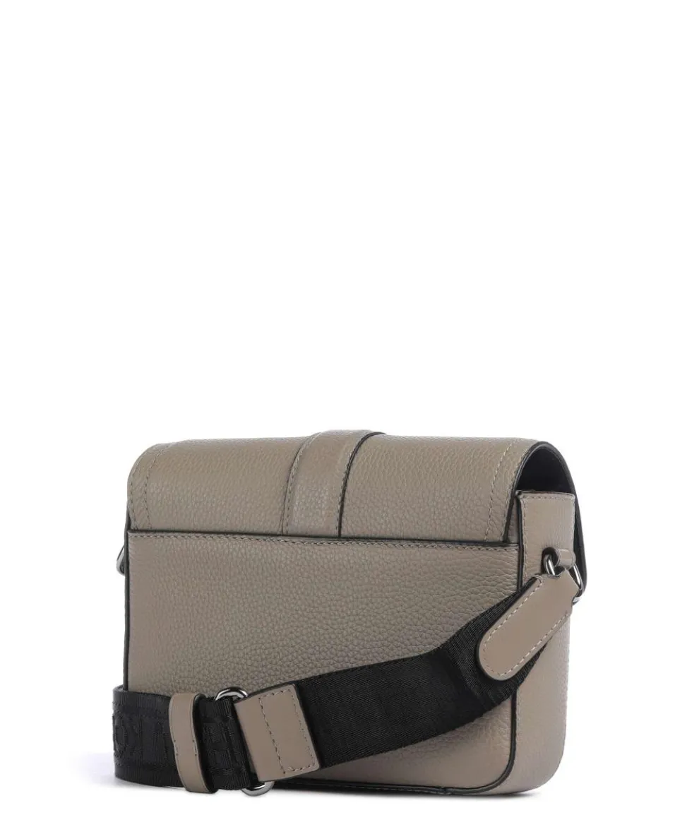 Hudson Umhängetasche genarbtes Rindsleder taupe