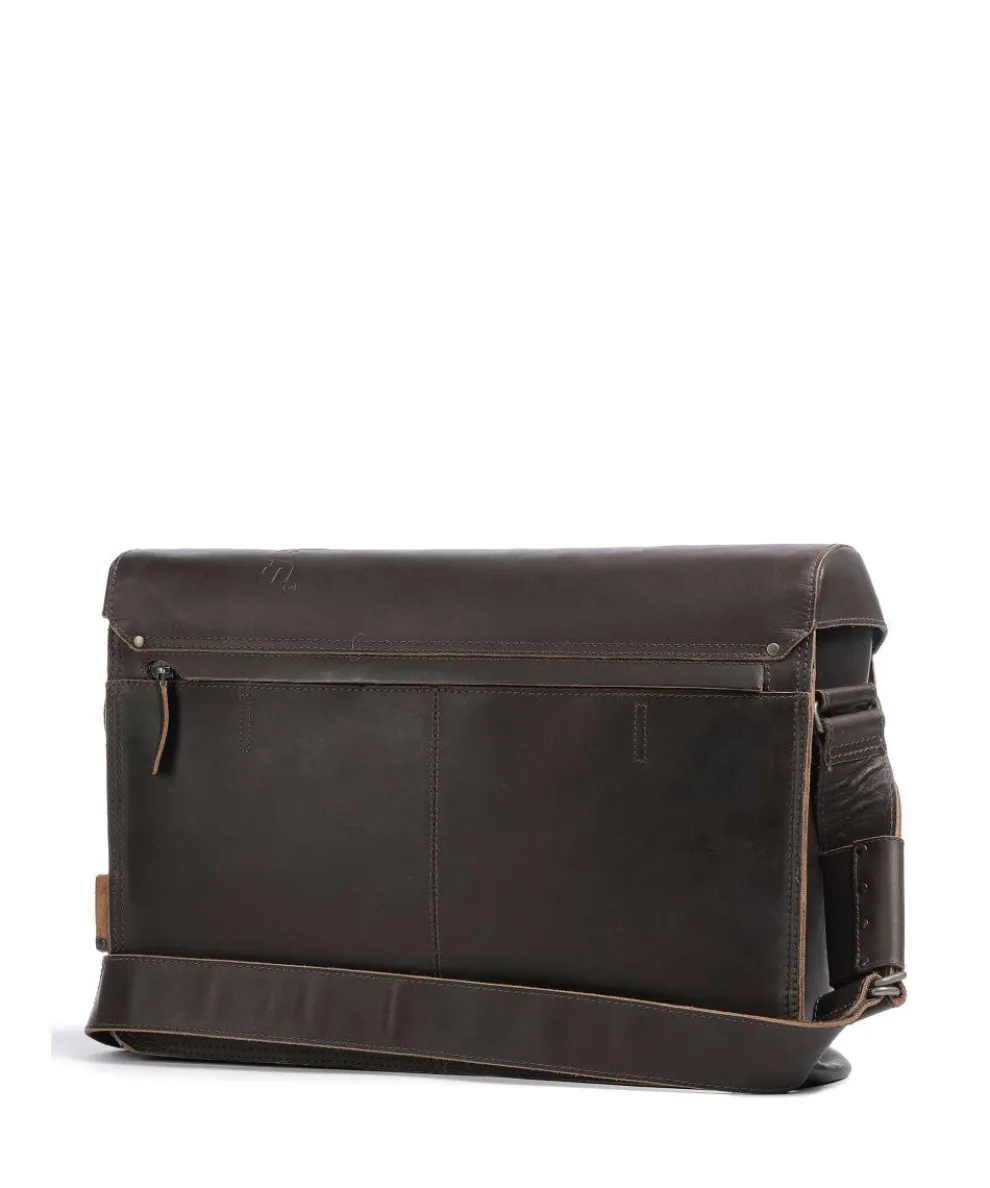 Hunter Big Judd Aktentasche 16″ Büffelleder dunkelbraun