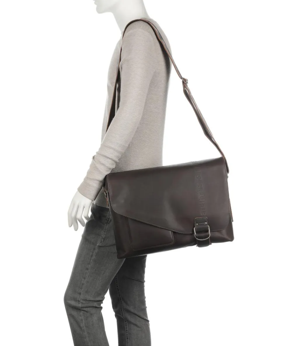 Hunter Big Judd Aktentasche 16″ Büffelleder dunkelbraun