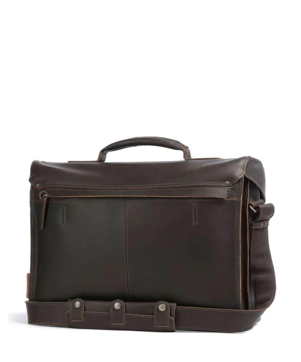 Hunter Finn Aktentasche 14″ Büffelleder dunkelbraun
