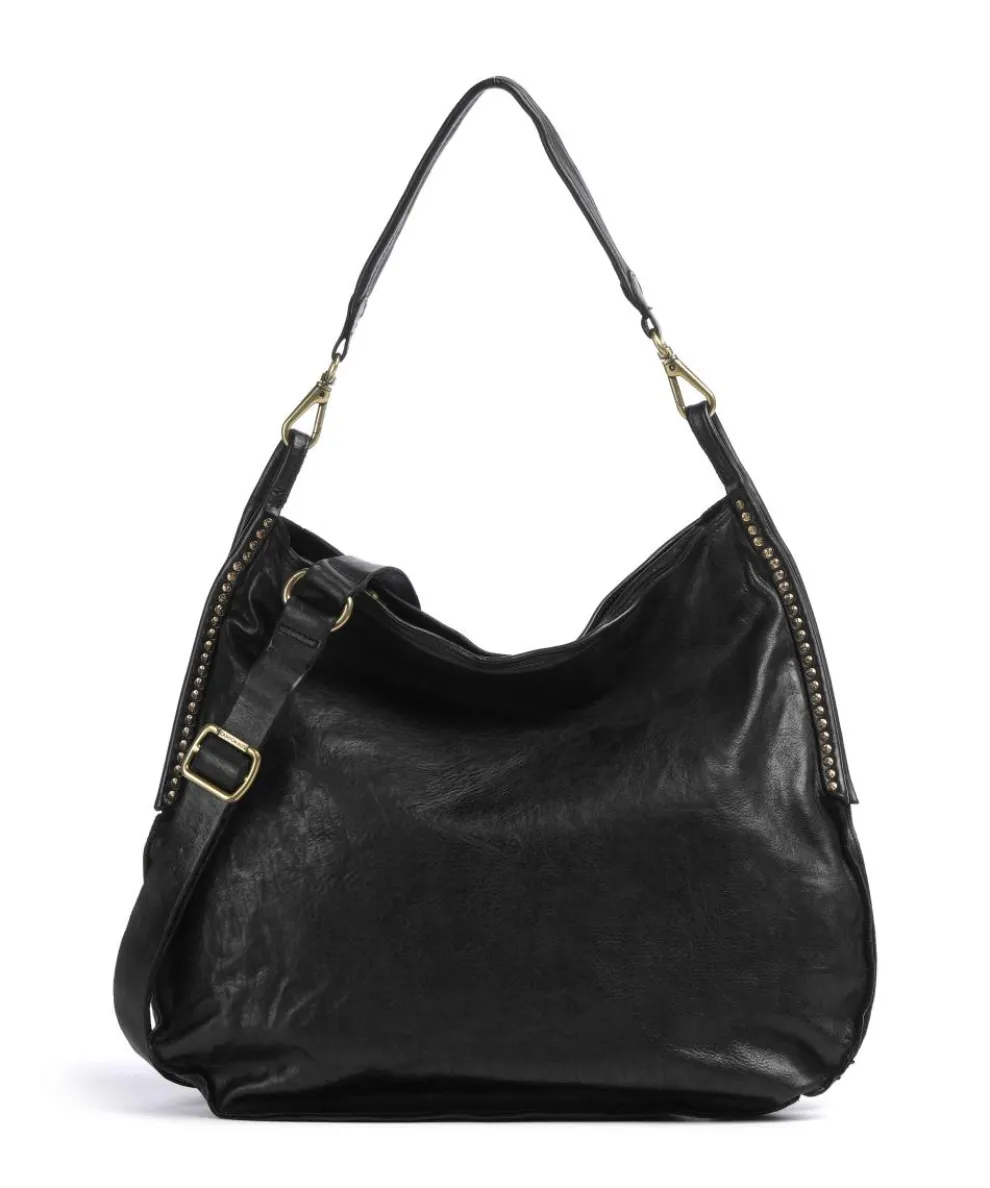 Beuteltasche fein genarbtes Rindsleder schwarz