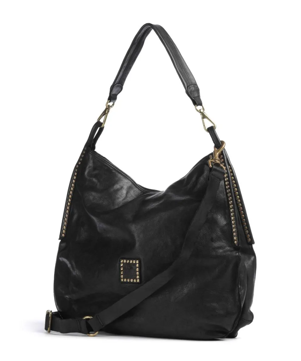 Beuteltasche fein genarbtes Rindsleder schwarz