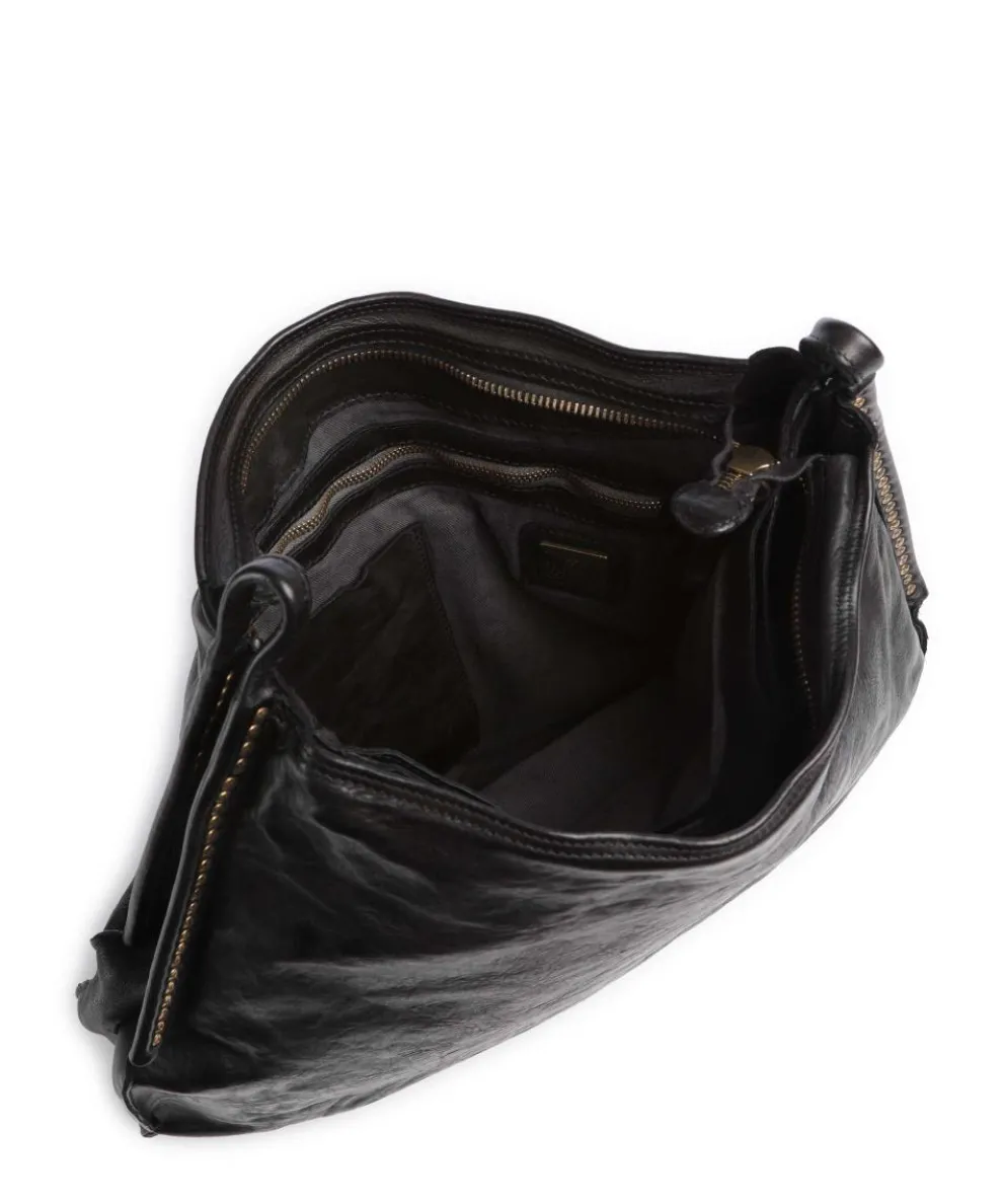 Beuteltasche fein genarbtes Rindsleder schwarz