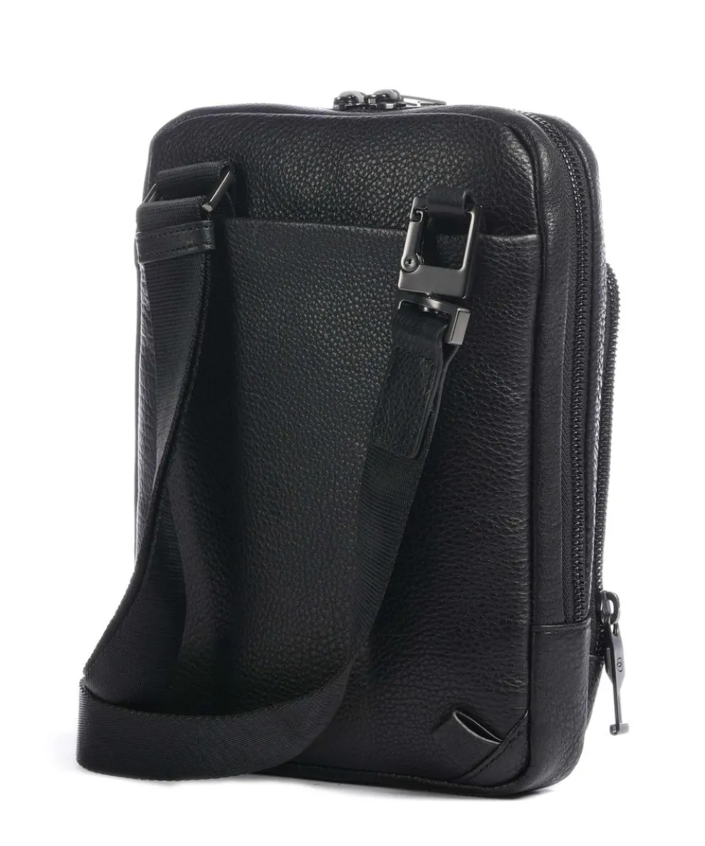 Carl Umhängetasche 10″ genarbtes Rindsleder schwarz