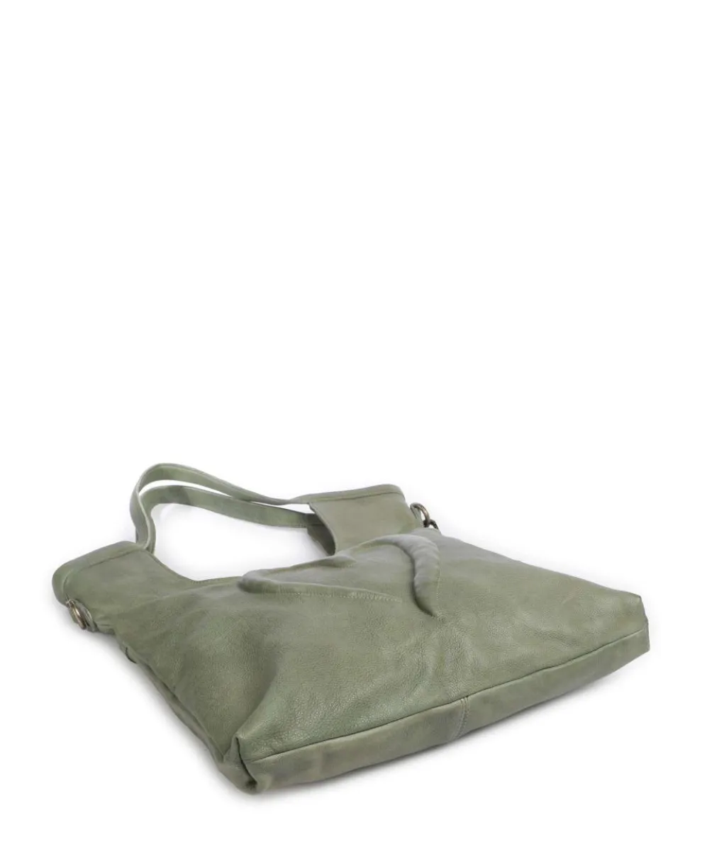 Herzweg 6 Shopper genarbtes Leder grün