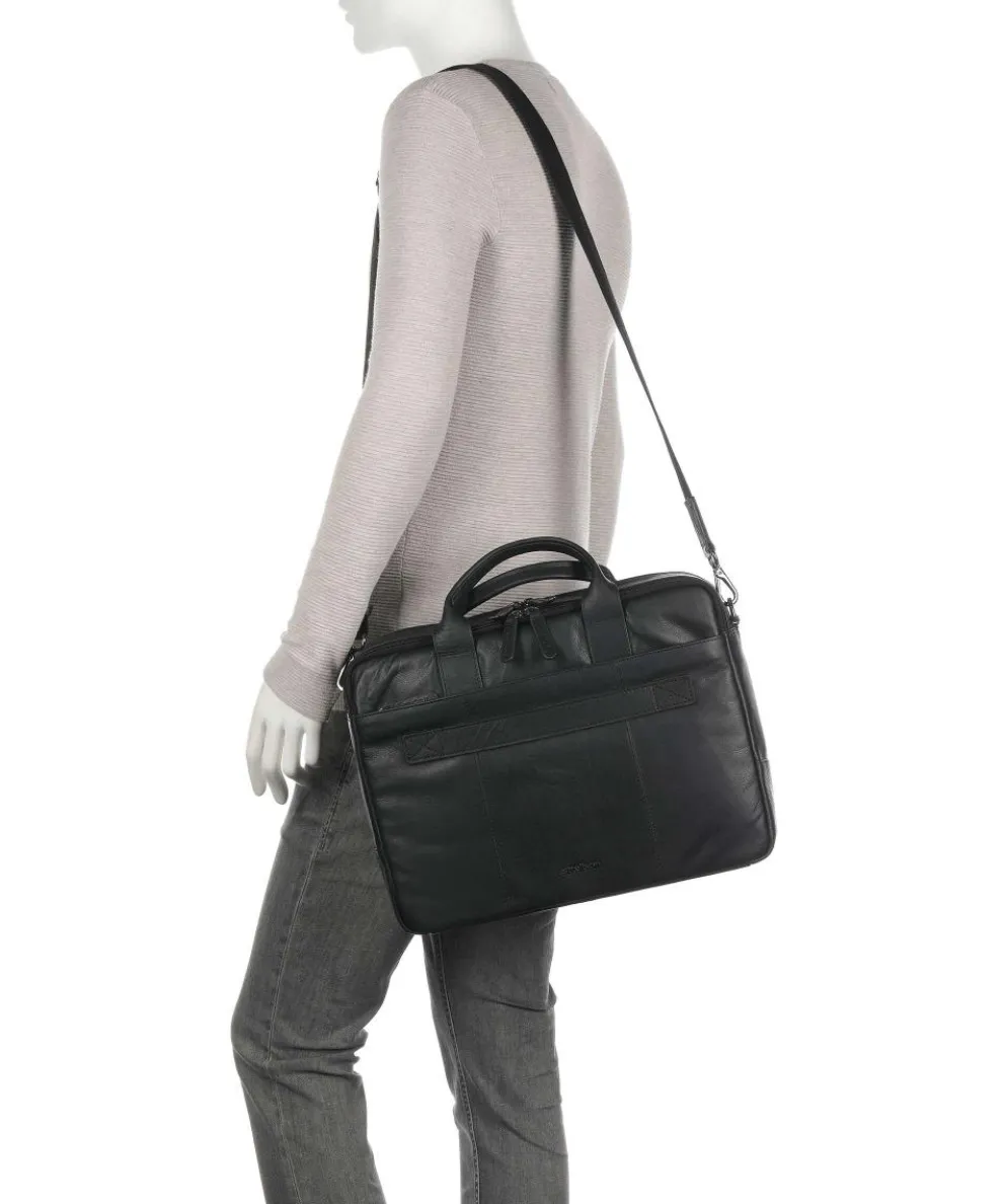 Hyde Aktentasche 15″ genarbtes Leder schwarz