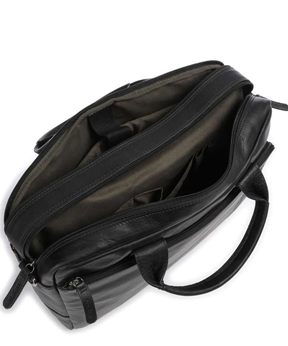 Hyde Aktentasche 15″ genarbtes Leder schwarz