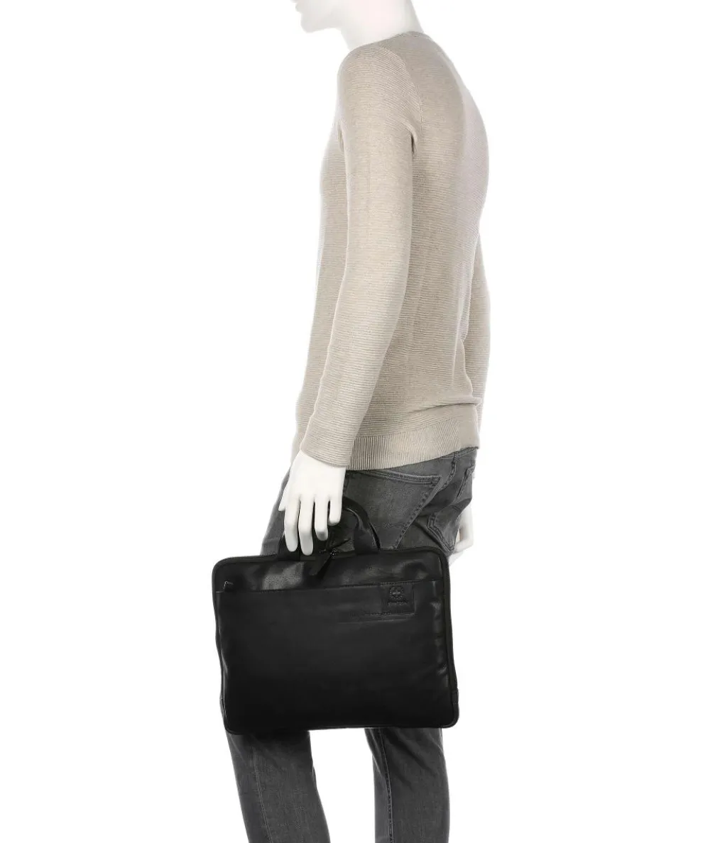 Hyde Park Aktentasche Leder schwarz