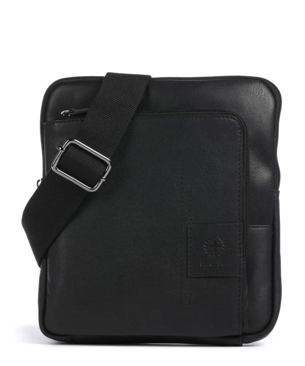 Hyde Park Brian Umhängetasche fein genarbtes Leder schwarz