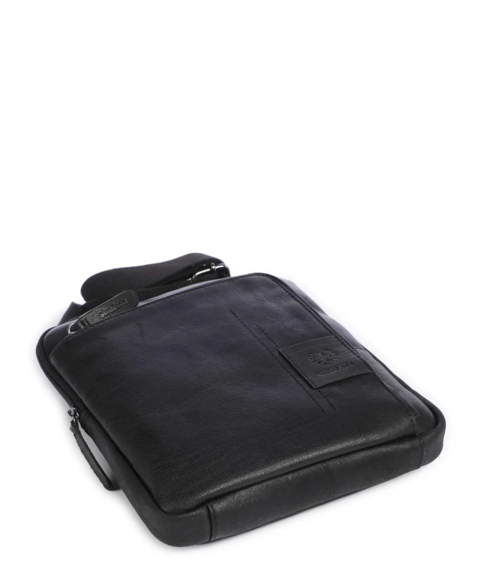 Hyde Park Brian Umhängetasche fein genarbtes Leder schwarz