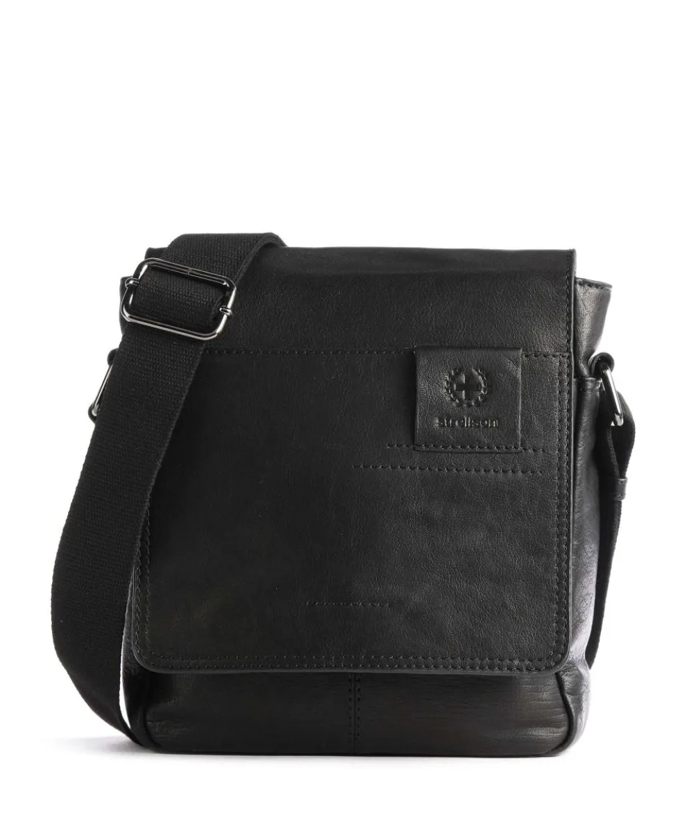 Hyde Park Umhängetasche Leder schwarz