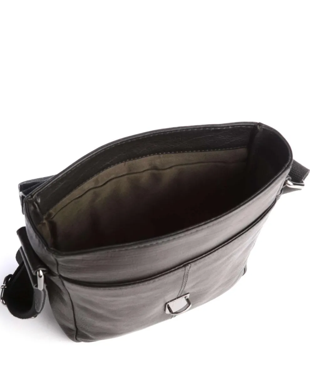 Hyde Park Umhängetasche Leder schwarz