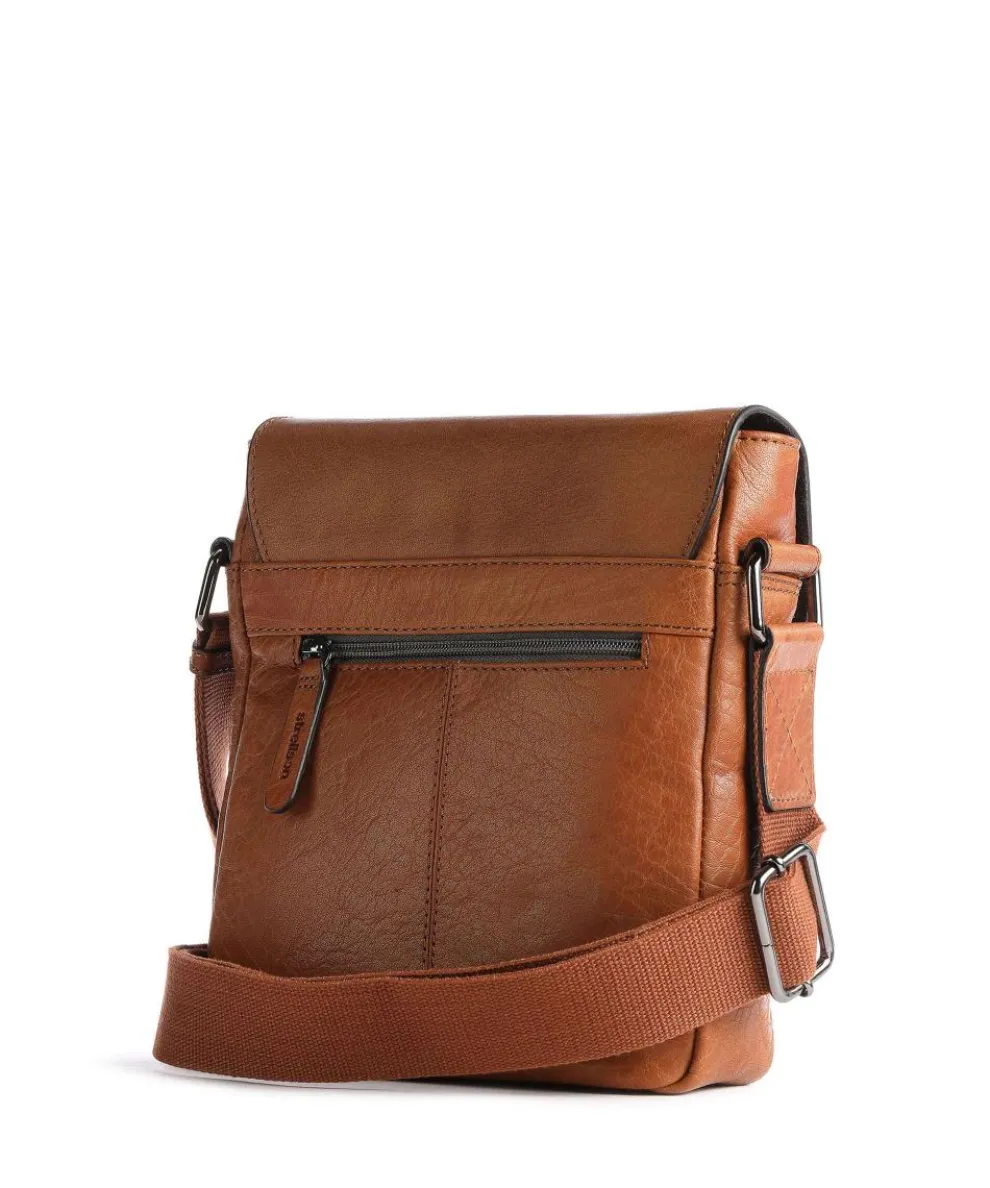 Hyde Park Umhängetasche Leder cognac