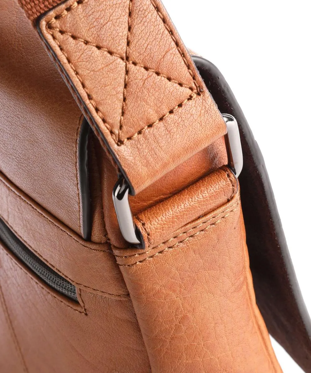 Hyde Park Umhängetasche Leder cognac