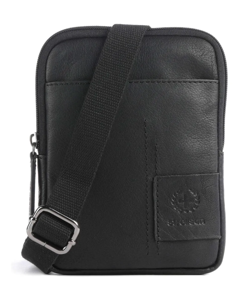 Hyde Umhängetasche Leder schwarz