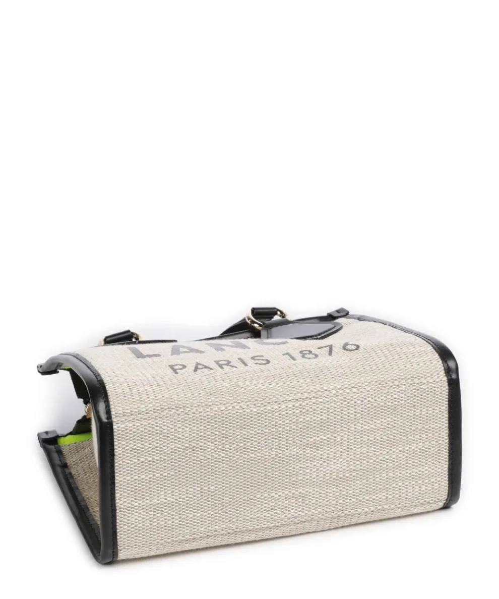 S Handtasche Textil beige/schwarz