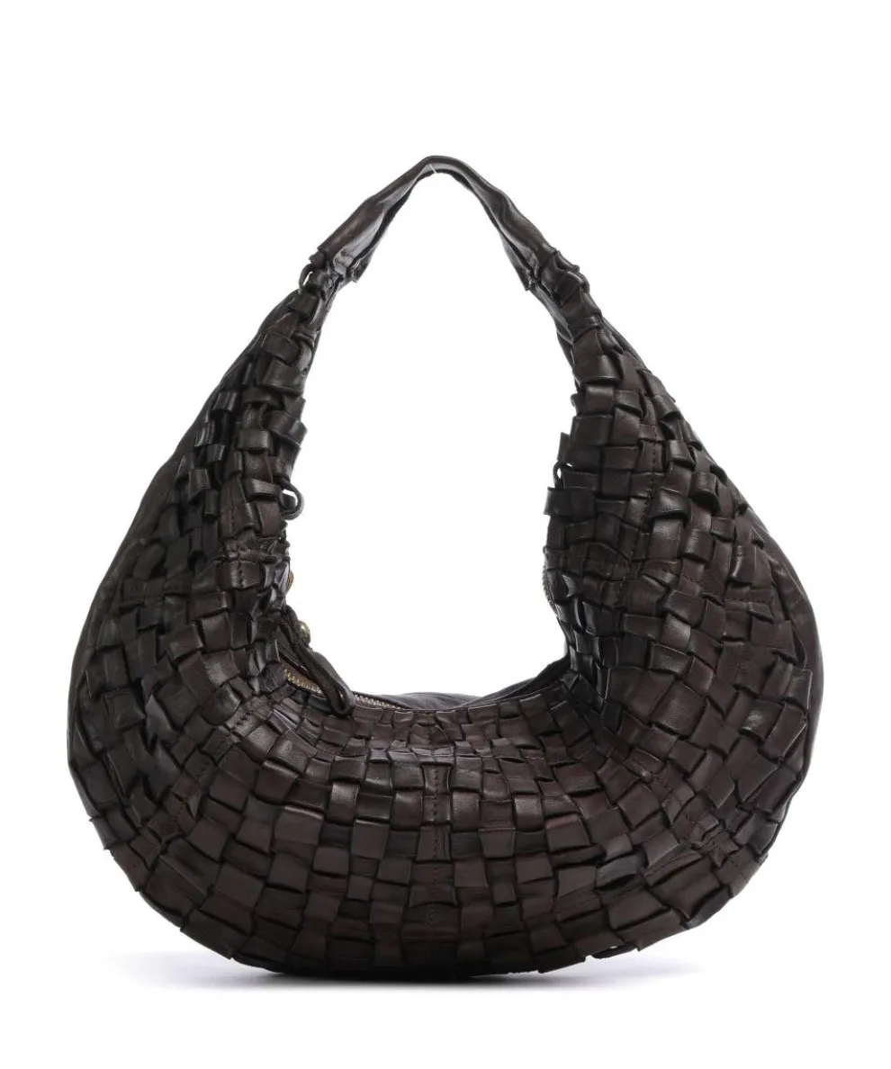 Beuteltasche genarbtes Rindsleder dunkelbraun