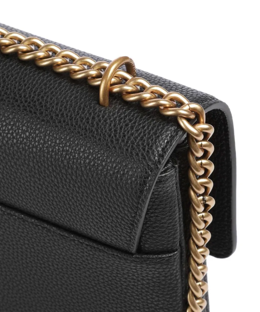 Love Soft Big Schultertasche genarbtes Rindsleder schwarz