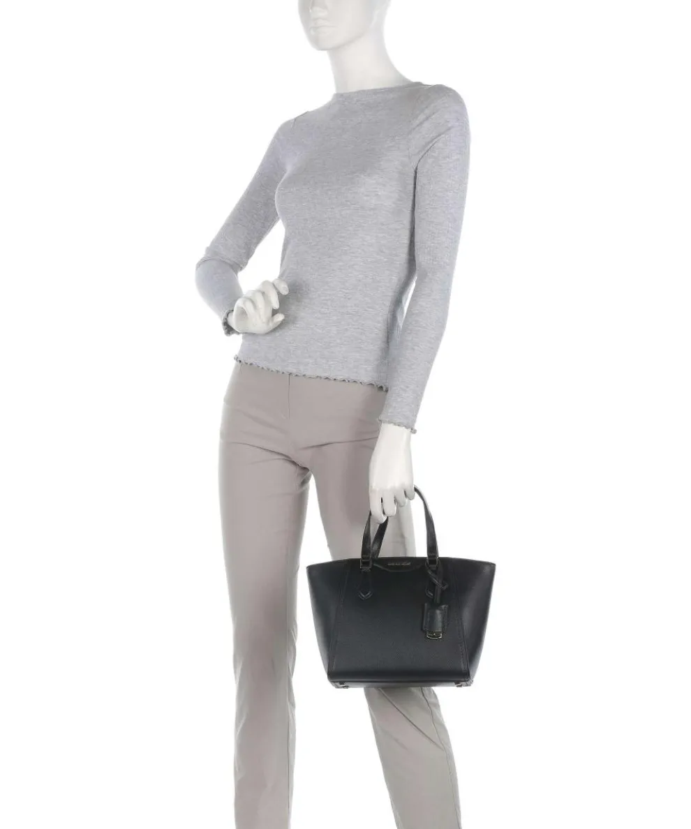 Taryn Handtasche genarbtes Rindsleder schwarz