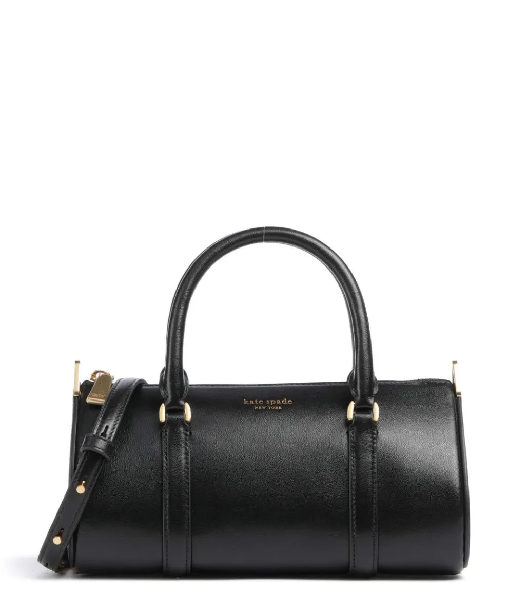 Spade Icon Handtasche fein genarbtes Leder schwarz