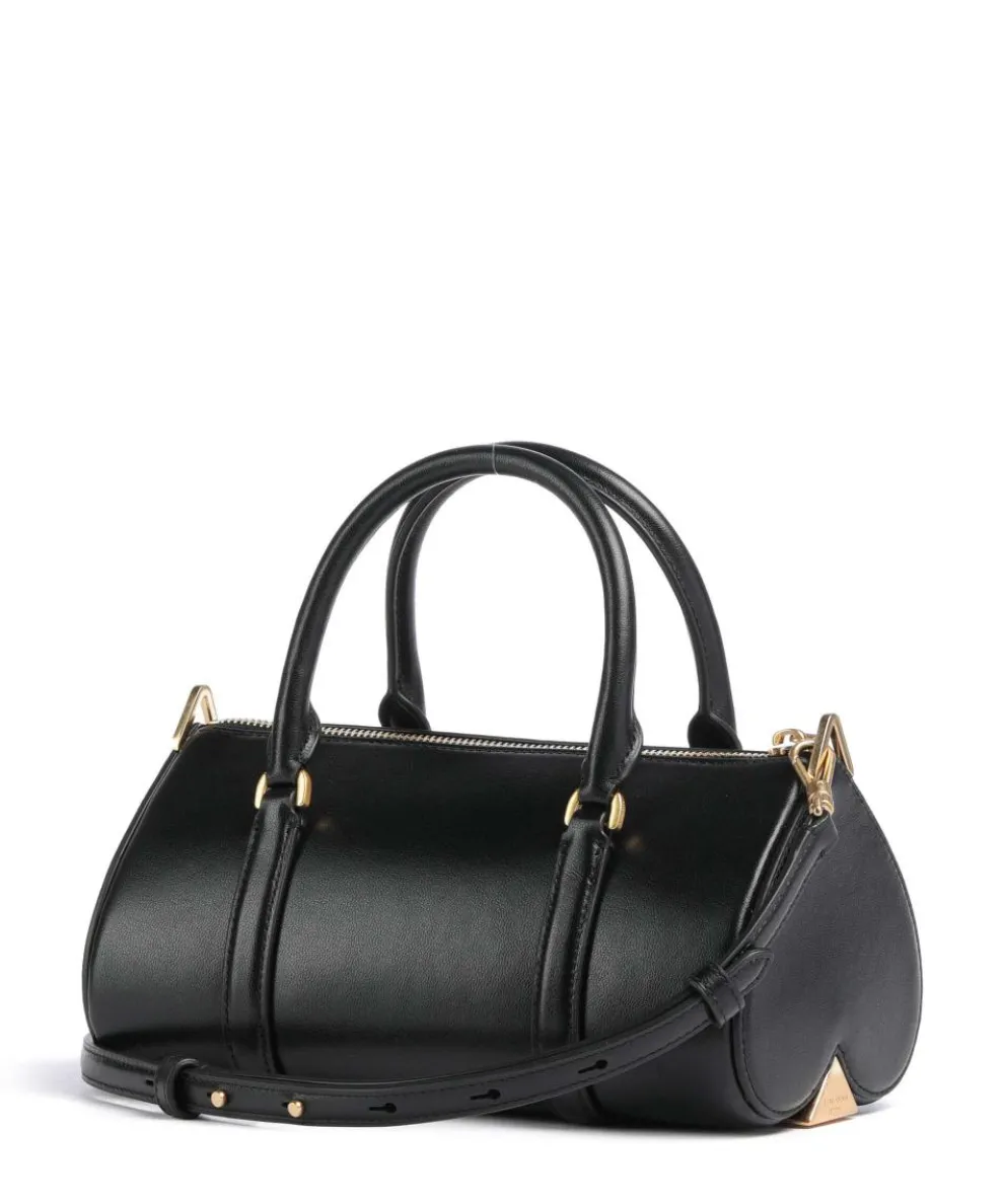 Spade Icon Handtasche fein genarbtes Leder schwarz