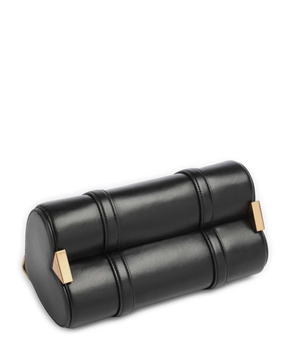 Spade Icon Handtasche fein genarbtes Leder schwarz