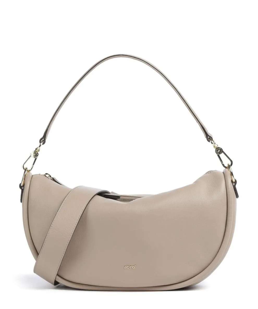 Dalia Willow Beuteltasche genarbtes Leder beige