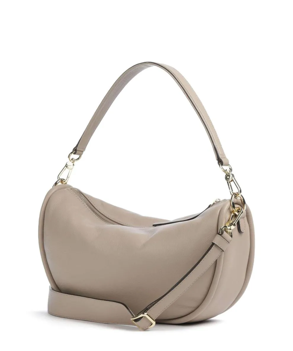 Dalia Willow Beuteltasche genarbtes Leder beige