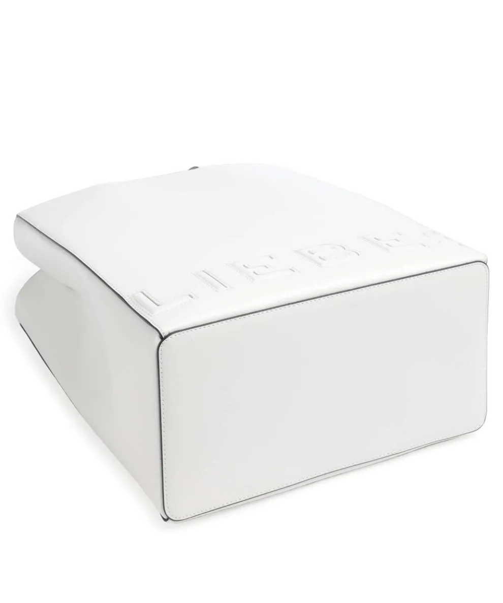 Paper Bag Logo Carter M Handtasche fein genarbtes Leder weiß