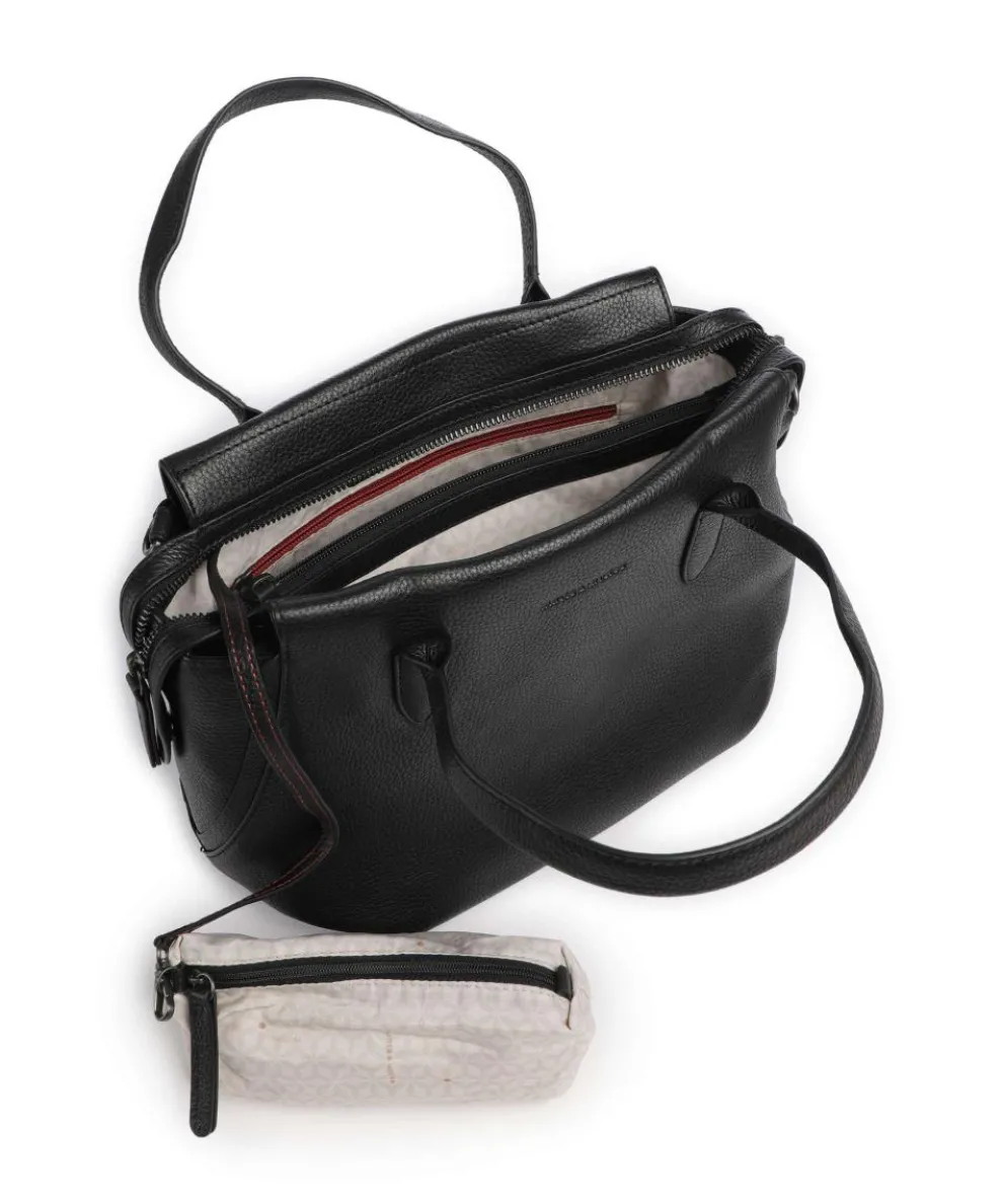 Philocalists Precious Handtasche genarbtes Rindsleder schwarz