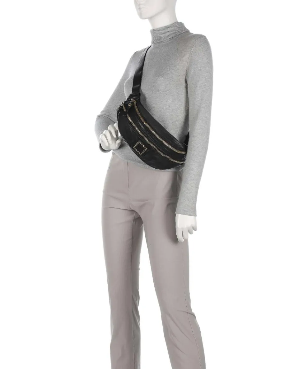 Gürteltasche genarbtes Rindsleder schwarz