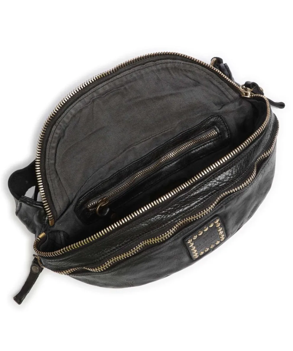 Gürteltasche genarbtes Rindsleder schwarz