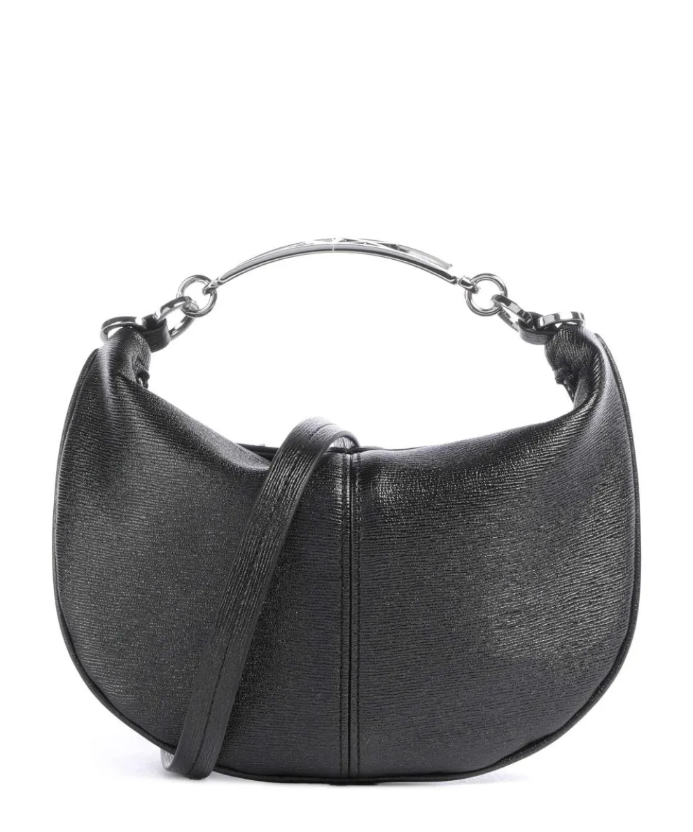 Polly Mini Handtasche Lederimitat schwarz