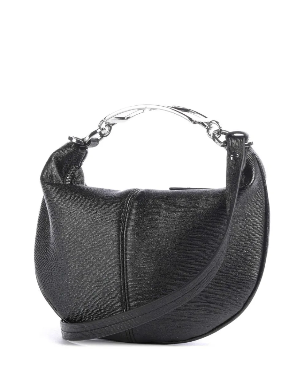 Polly Mini Handtasche Lederimitat schwarz