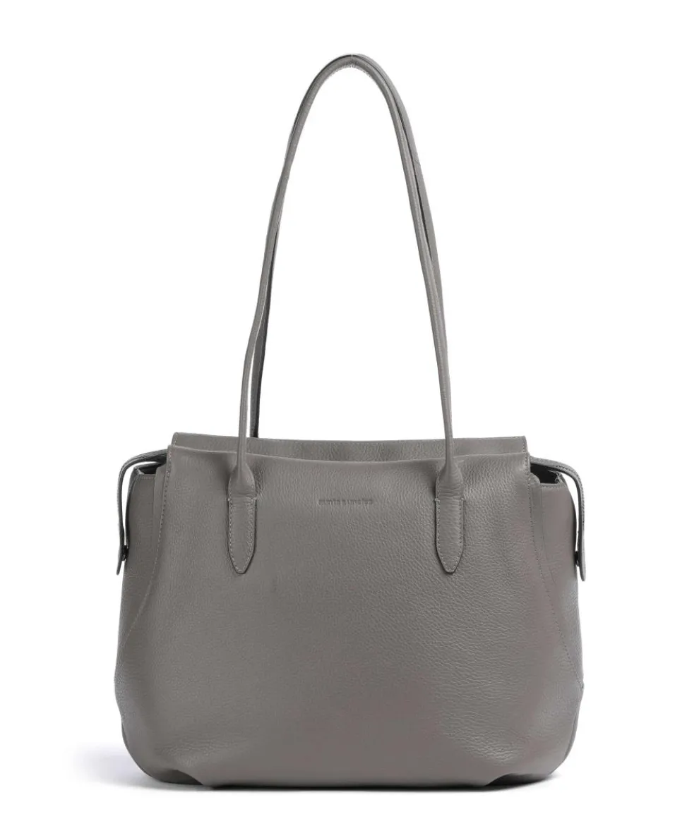 Philocalists Gorgeous Shopper genarbtes Leder dunkelgrau