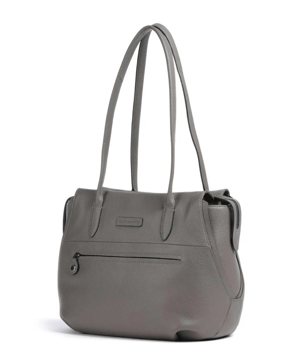 Philocalists Gorgeous Shopper genarbtes Leder dunkelgrau