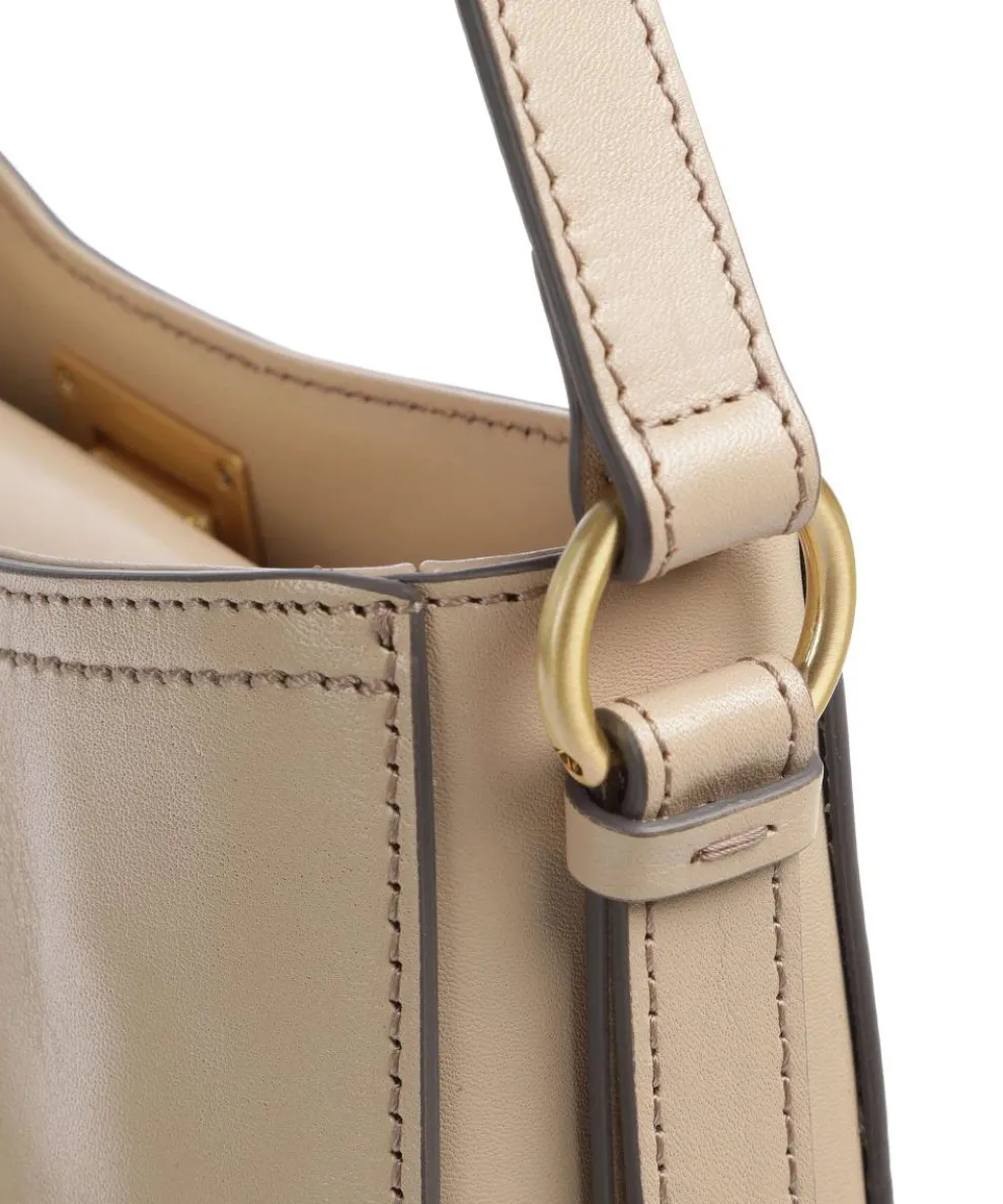 Federica Beuteltasche fein genarbtes Rindsleder beige