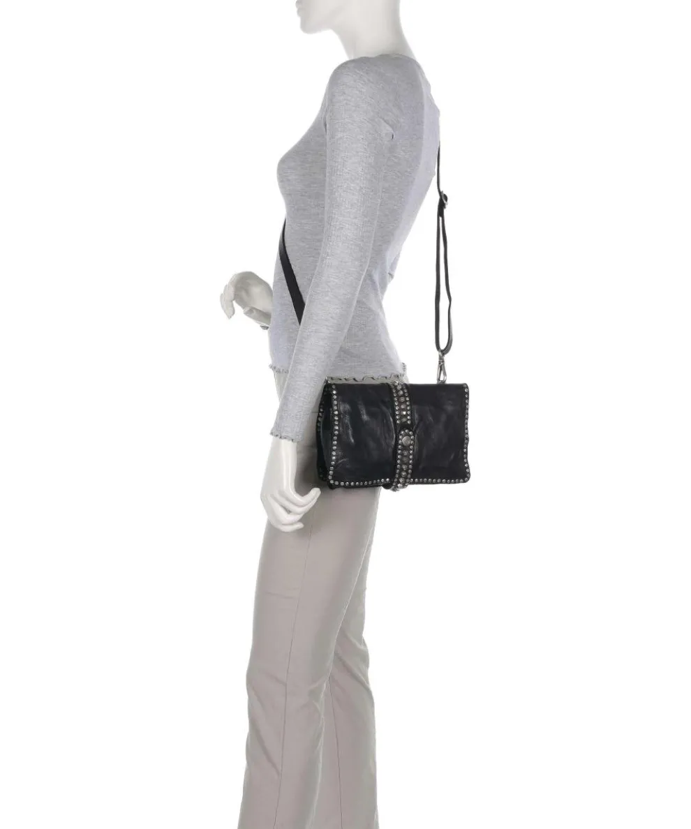 Umhängetasche Rindsleder schwarz