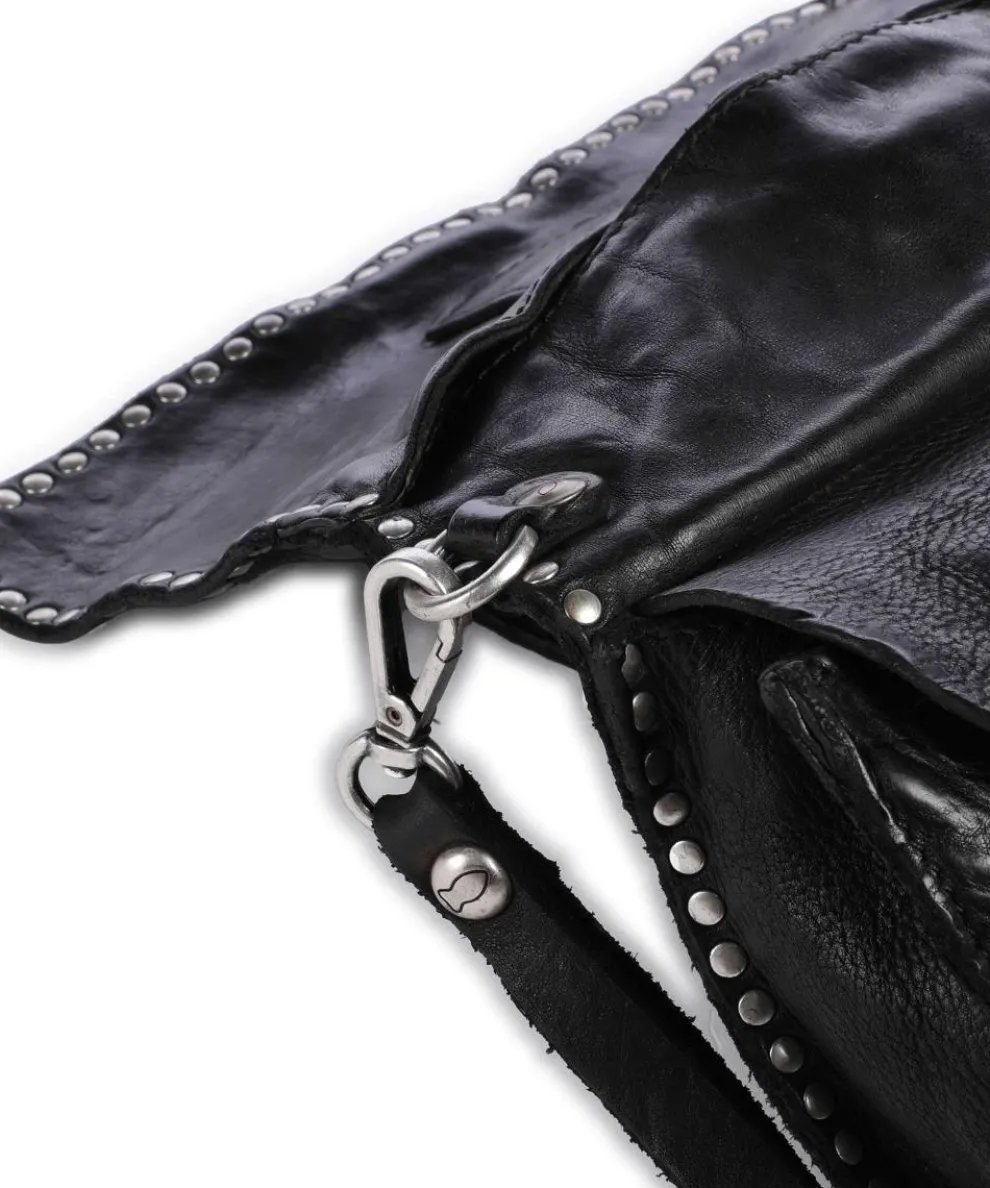 Umhängetasche Rindsleder schwarz